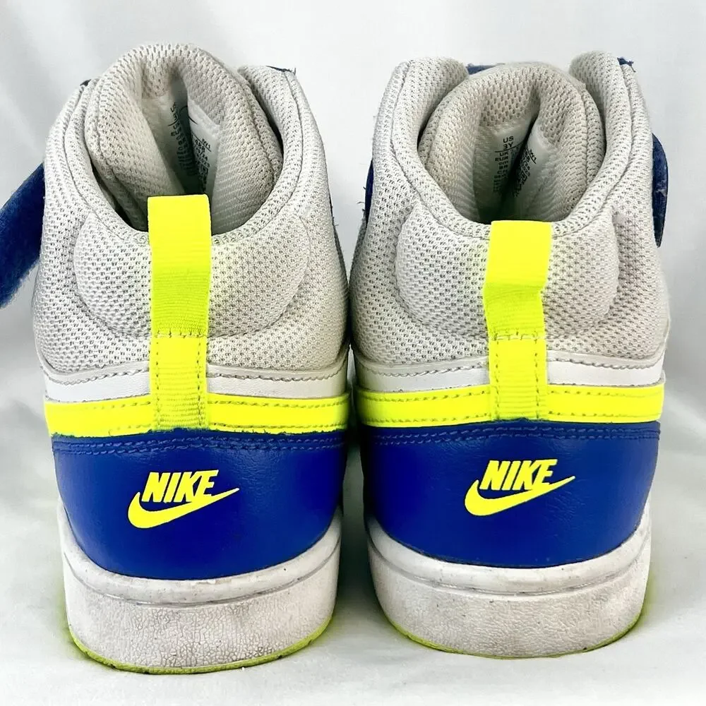 Nike Court Borough Mid 2 Kids Sneakers Blue Volt White Size 3Y HJ9243-488